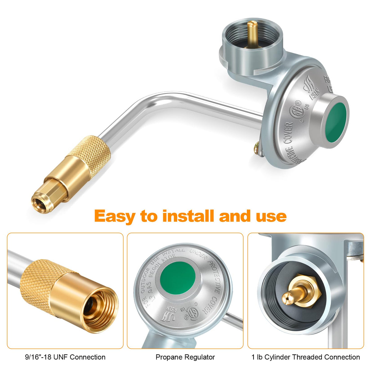 GasSaf Regulator with 20 lb tank adapter offers versatile fuel options for various sessions.