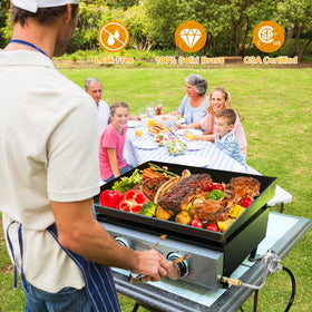 GasSaf Regulator delivers up to 95,000 BTU/hr for quick searing and powerful heat.