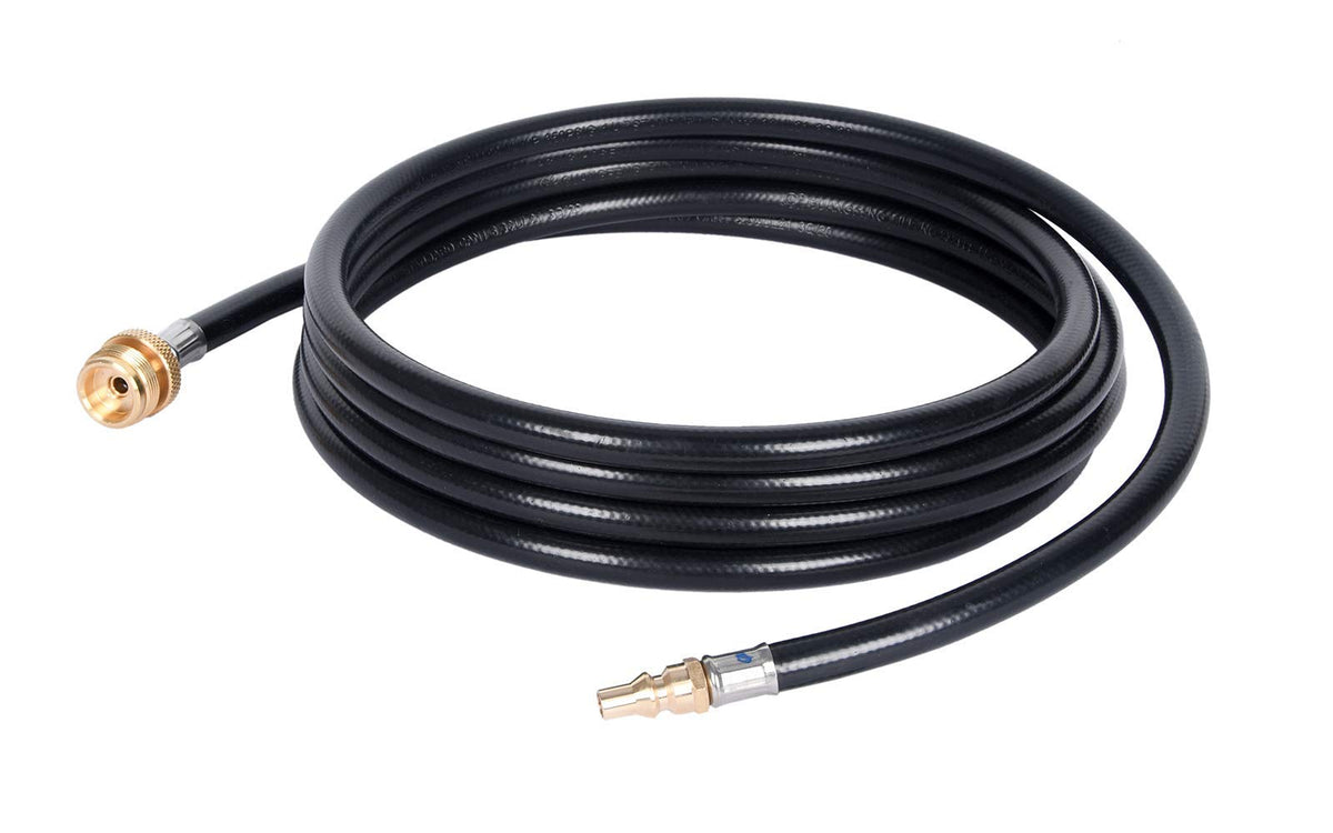 GasSaf hose coiled for compact storage after use.