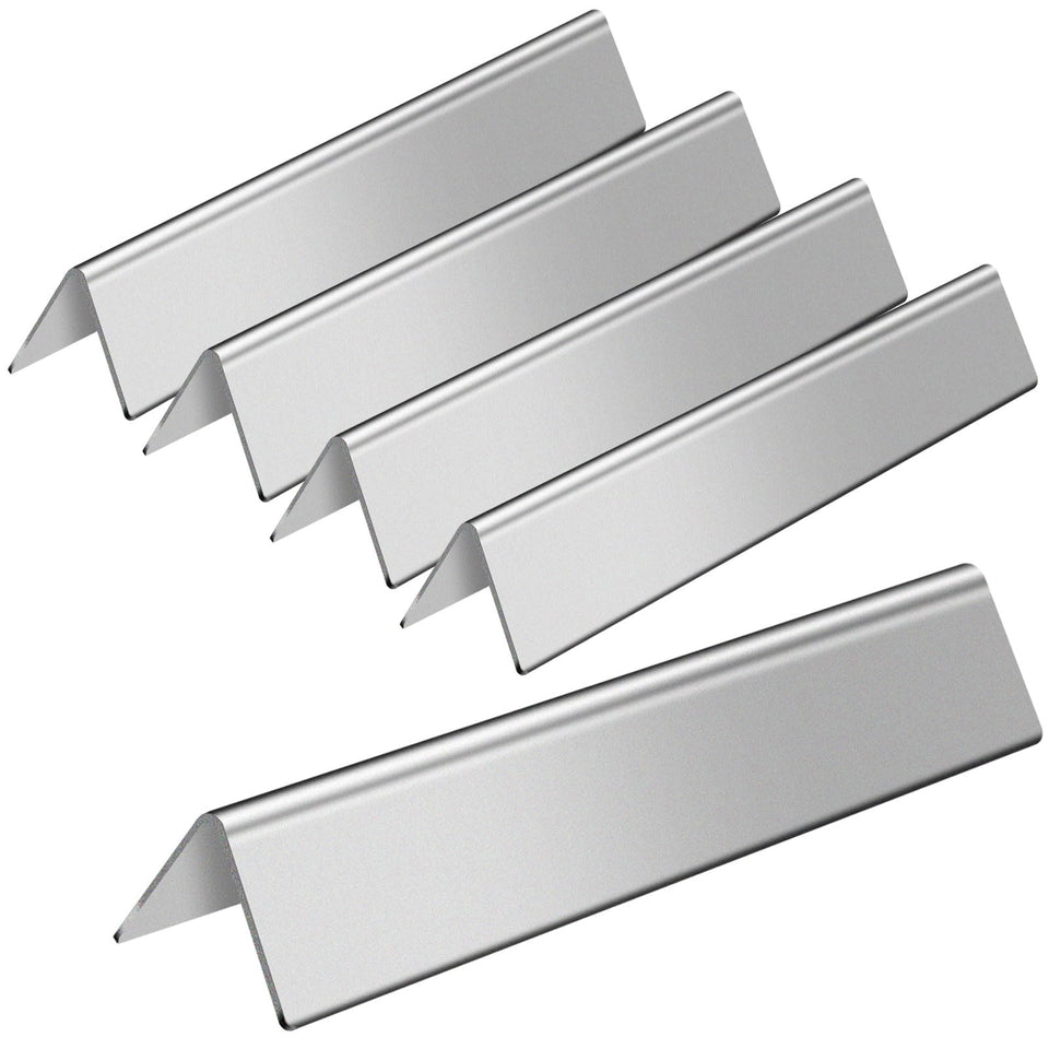 GasSaf L15.3 flavorizer bars 5-pack, direct replacement for Weber front-control grills.