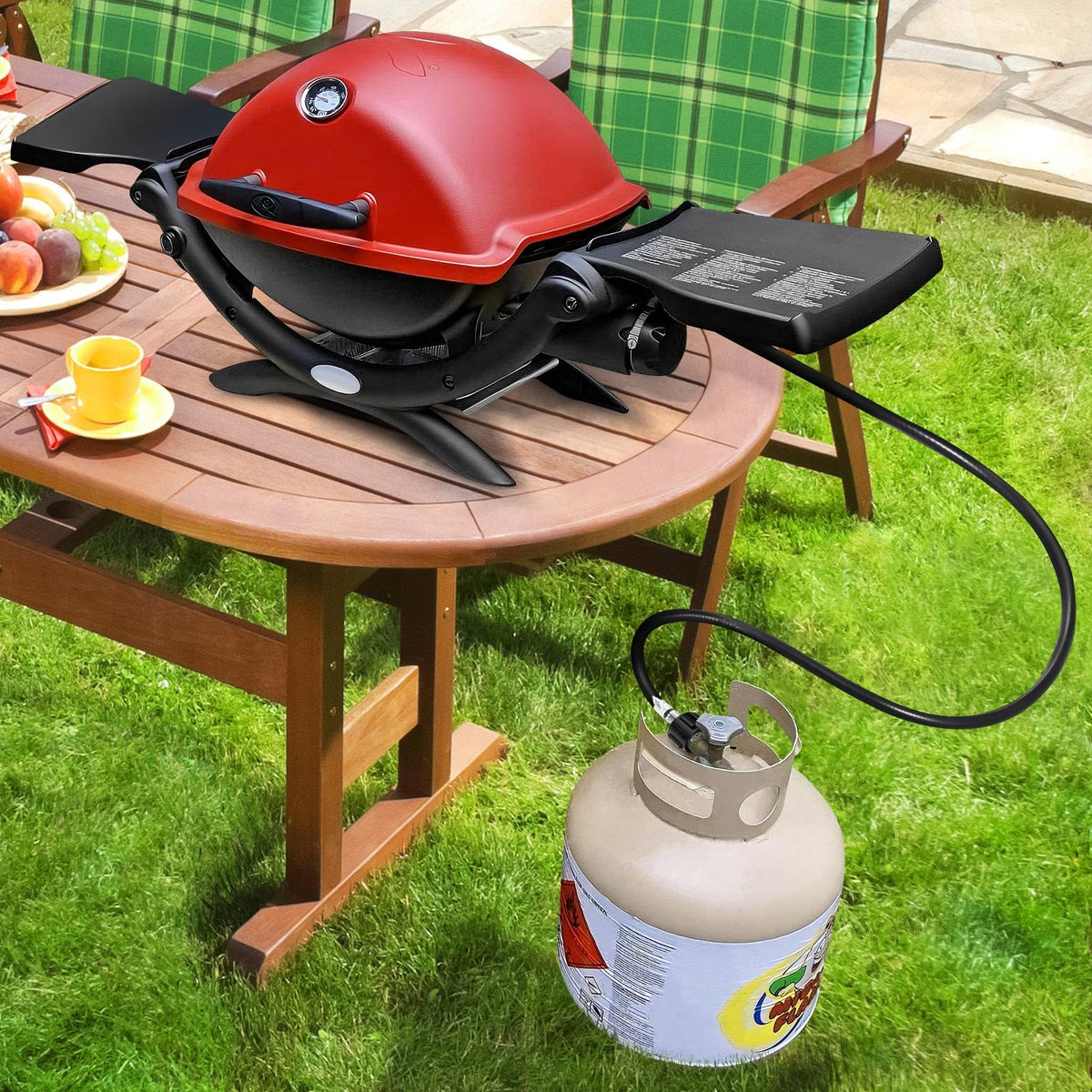 GasSaf outdoor-grill connector enables quick setup for tailgating and picnics