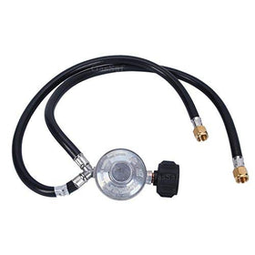 GasSaf outdoor grilling with dual hoses for BBQs and camping stoves