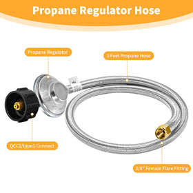 GasSaf regulator connects to QCC1 Type1 LP tanks for safer operation