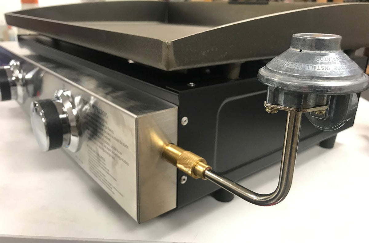 GasSaf regulator connected to 1-pound tank demonstrates quick setup.