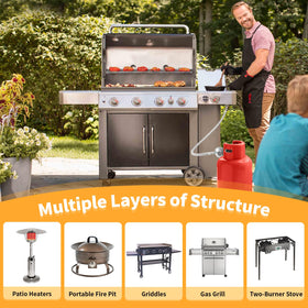 GasSaf tight air-tight seal minimizes leaks for safe outdoor cooking