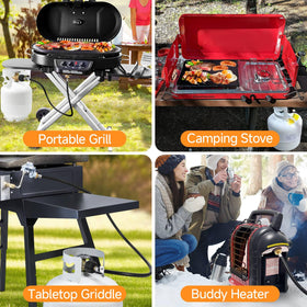 GasSaf Weber Q-compatible hose connects Weber Q grills smoothly for outdoor cooking