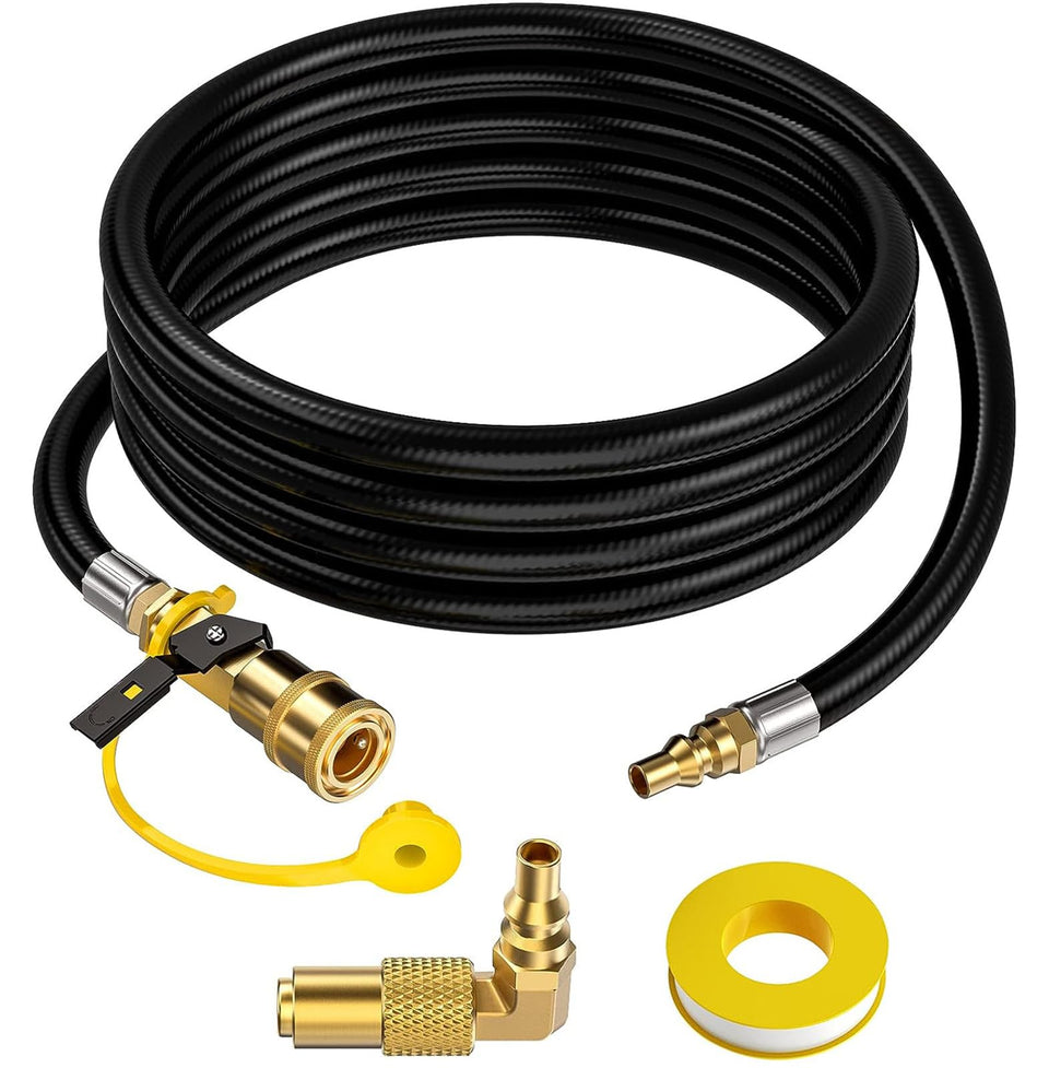 GasXpert 12 ft RV quick-connect hose for flexible grill placement.