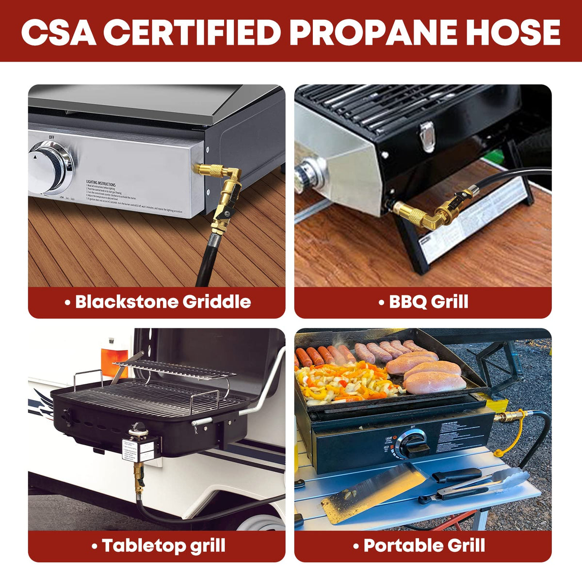 GasXpert Blackstone compatibility for seventeen and twenty-two inch griddles.