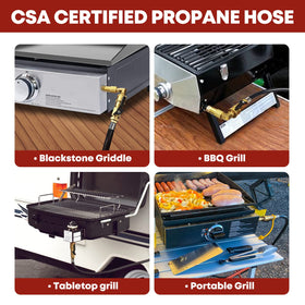 GasXpert Blackstone compatibility for seventeen and twenty-two inch griddles.