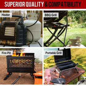 GasXpert brass ends provide a secure, leak-free connection for outdoor cooking