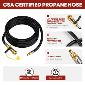 GasXpert brass quick-connect fittings ensure sturdy connections and reliable flow.