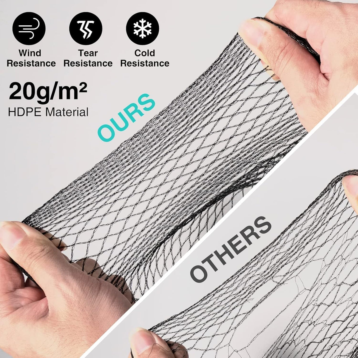 GasXpert pond netting durable HDPE mesh withstands weather and snow