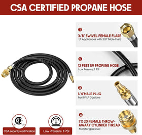 GasXpert RV to grill quick connect fittings, seamless low-pressure connection.