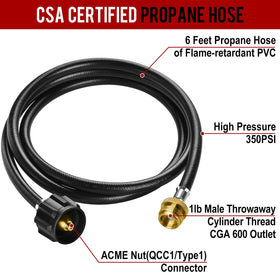 GasXpert weather-resistant hose suitable for outdoor grilling in various conditions