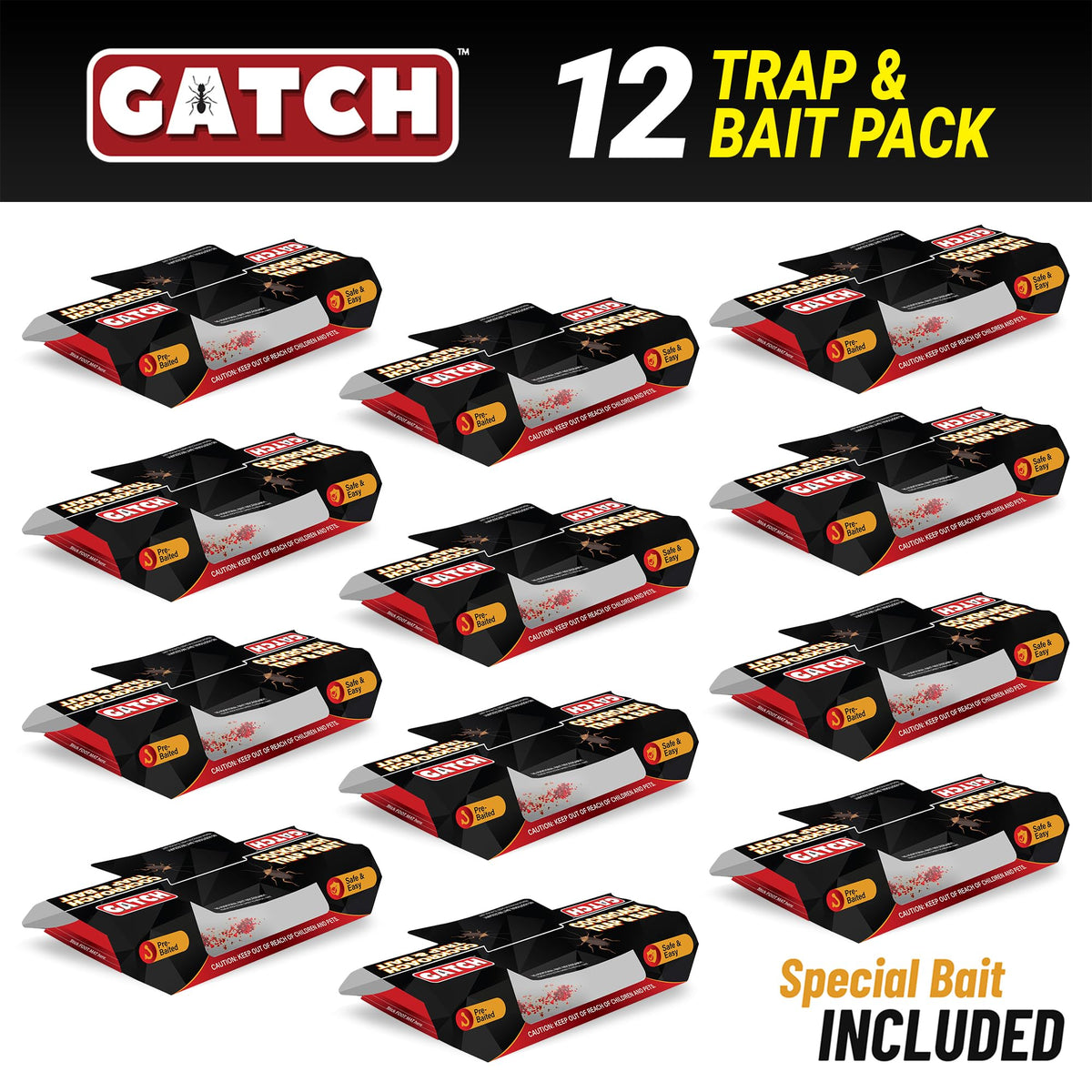 GATCH adhesive glue traps provide strong hold to reduce pest activity