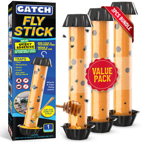 GATCH fruit fly trap 3-pack front view for ready-to-use indoor and outdoor fly control.