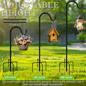 GATSUNS hook supports hanging baskets, lanterns, and wind chimes for charming yards.