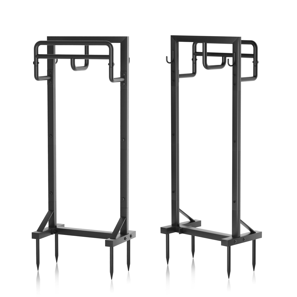 GAVISCITY freestanding hose storage keeps walkways clear and organized