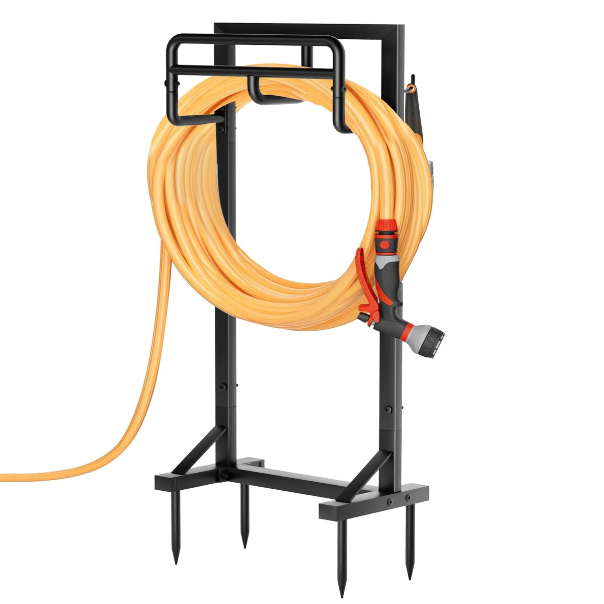 GAVISCITY garden hose holder with stable-base keeps hoses neatly organized outdoors