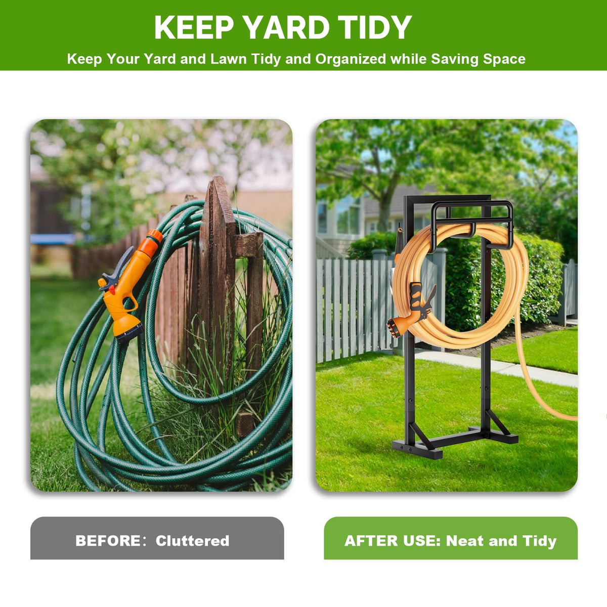 GAVISCITY hose holder with rustproof coating resists weathering for outdoor use