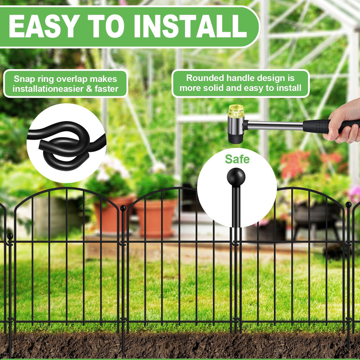 GAXI no-dig fence installation simplifies setup for quick yard or patio boundarying