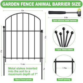 GAXI rustproof metal barrier with sturdy stakes for stable outdoor pet protection