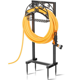 Gayuteay hose holder base shows stability for long hoses outdoors