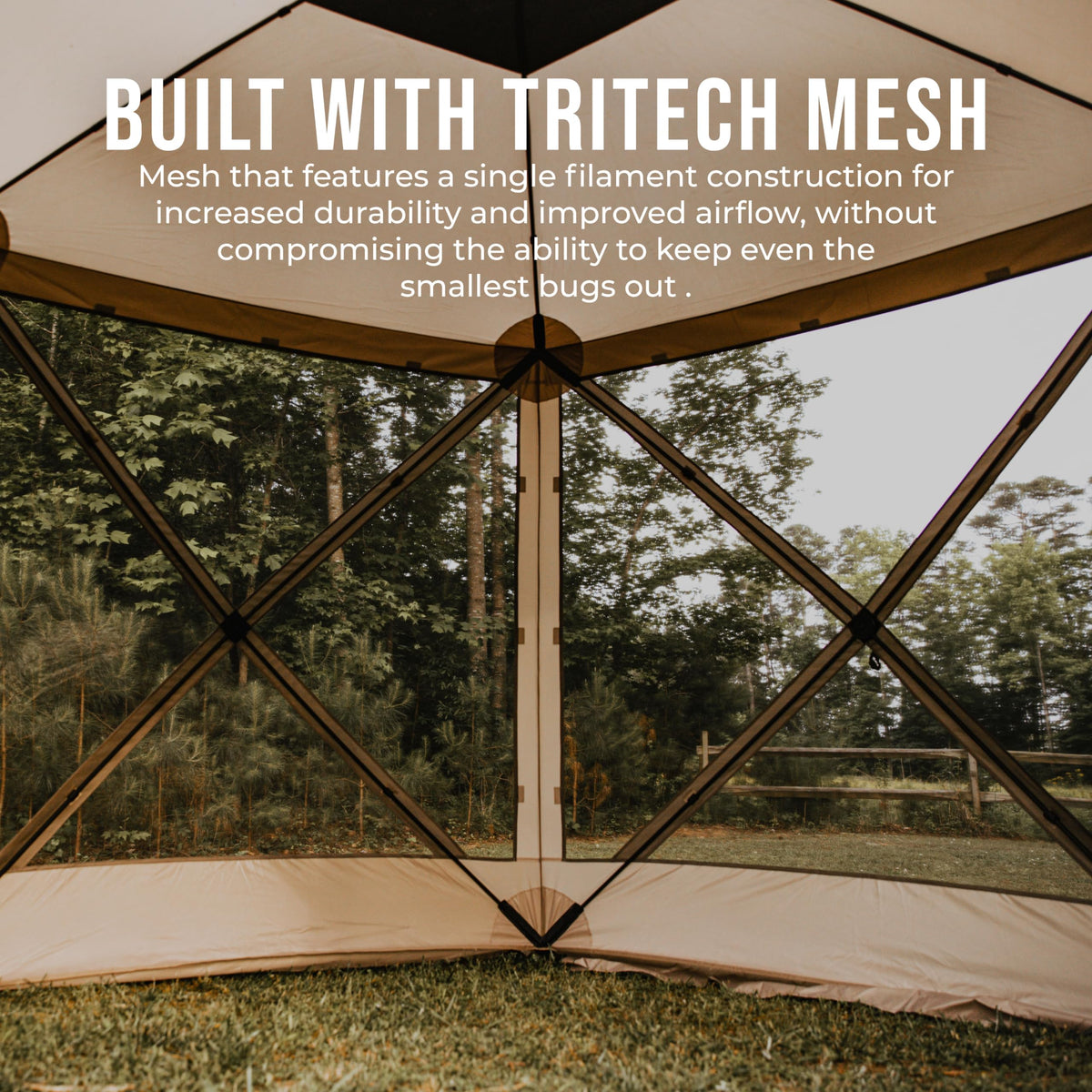 Spacious interior fits eight people and a table comfortably