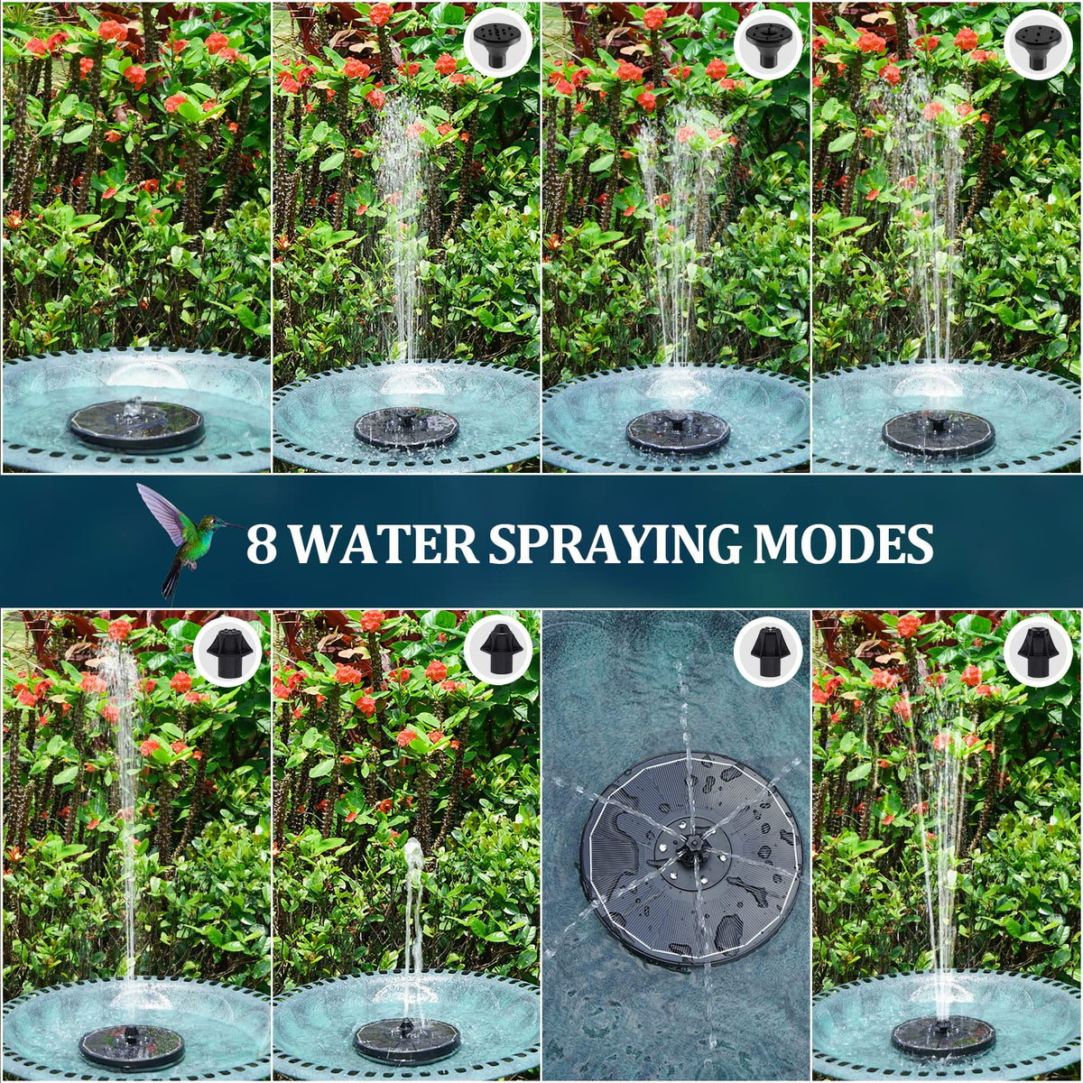 GAIZERL glass panel daytime shot adds premium look to outdoor water feature.