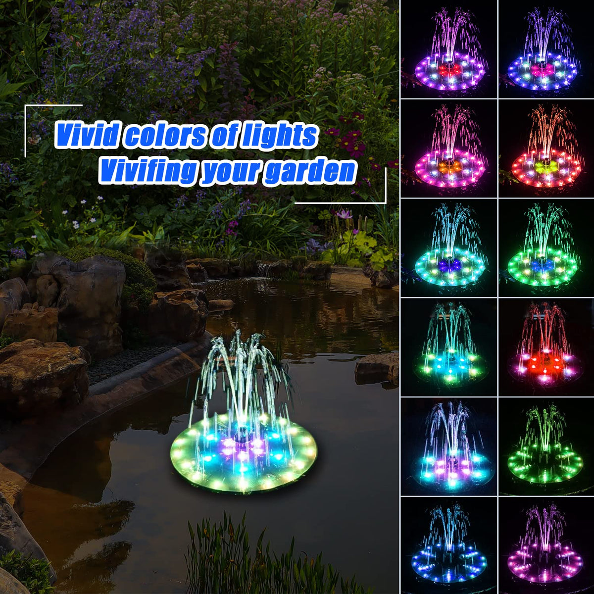 GAIZERL LED color light show brightens nights around ponds and pools