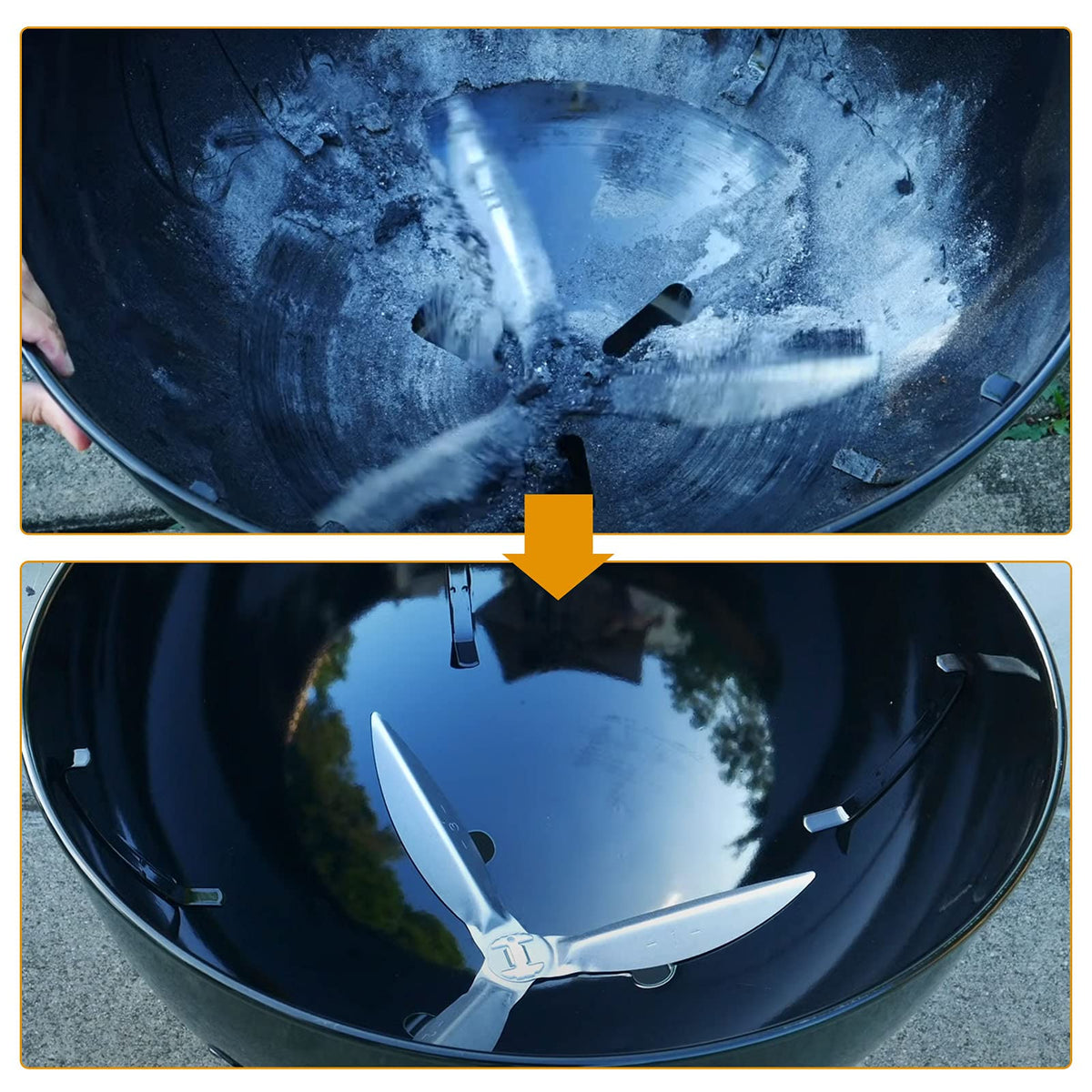GazyGrill ash catcher accessory helps cleanly collect ashes after grilling.
