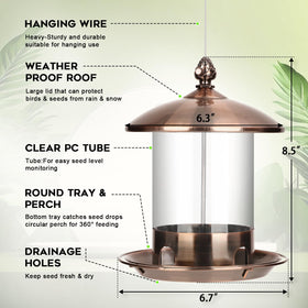 Gbekery 360-degree feeding tray lets multiple birds feed at once.