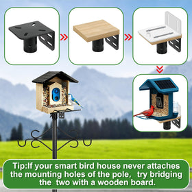 Gbekery adjustable height offers flexible bird feeding heights.