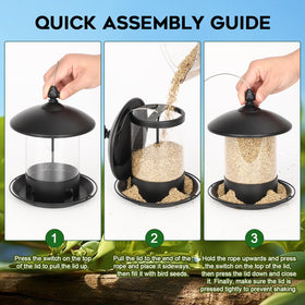 Gbekery detachable design simplifies cleaning for bird-friendly feeding