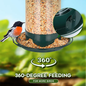 Gbekery feeder drainage holes prevent water buildup, keeping seeds dry.