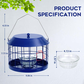 Gbekery bluebird feeder squirrel-proof for small birds only, preventing larger visitors at the feeder