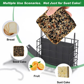 Gbekery double suet capacity bird feeder reduces refills during busy days.