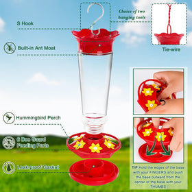 Gbekery feeder demonstrating leak-proof base to minimize spills