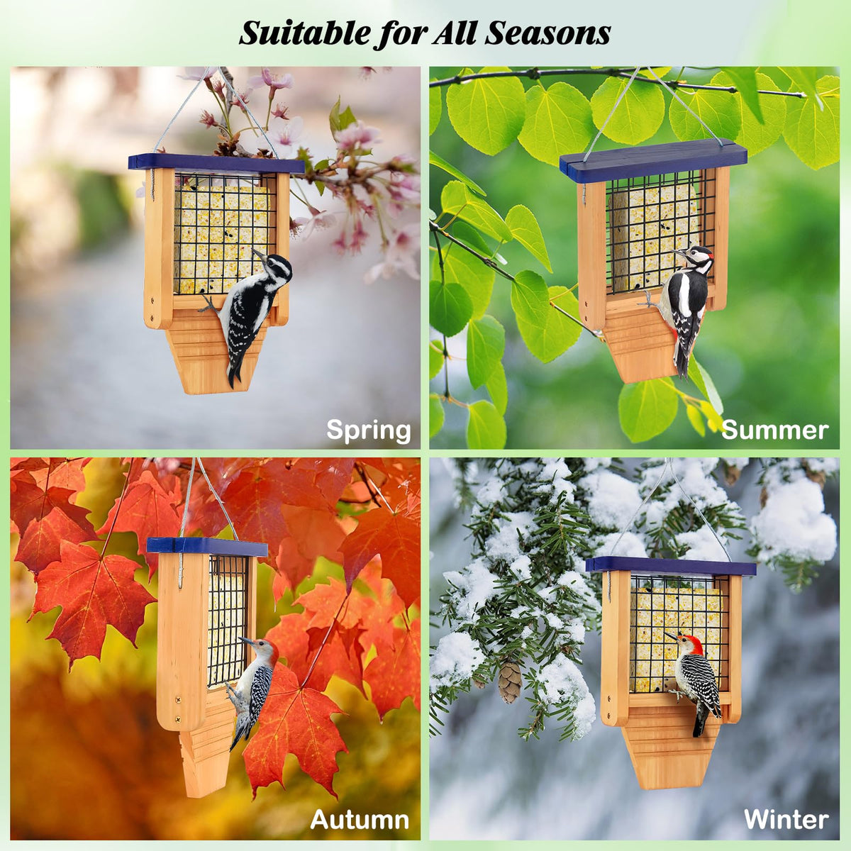 Gbekery hanging rope enables flexible placement on branches or hooks.