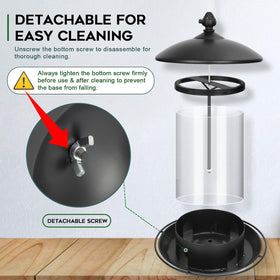 Gbekery bird feeder slider-lock deters squirrels for secure feeding