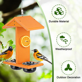 Gbekery Oriole Feeder enhances garden aesthetics while feeding birds.