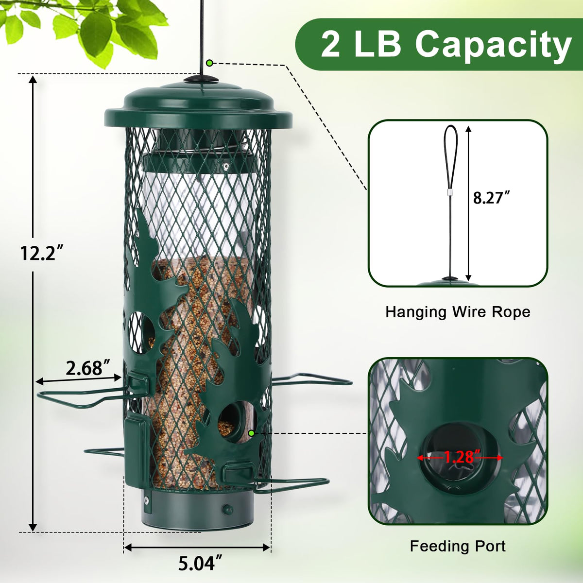Gbekery outdoor metal mesh feeder built for durability across seasons.