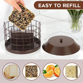 Gbekery removable roof enables quick refills and simple cleaning.