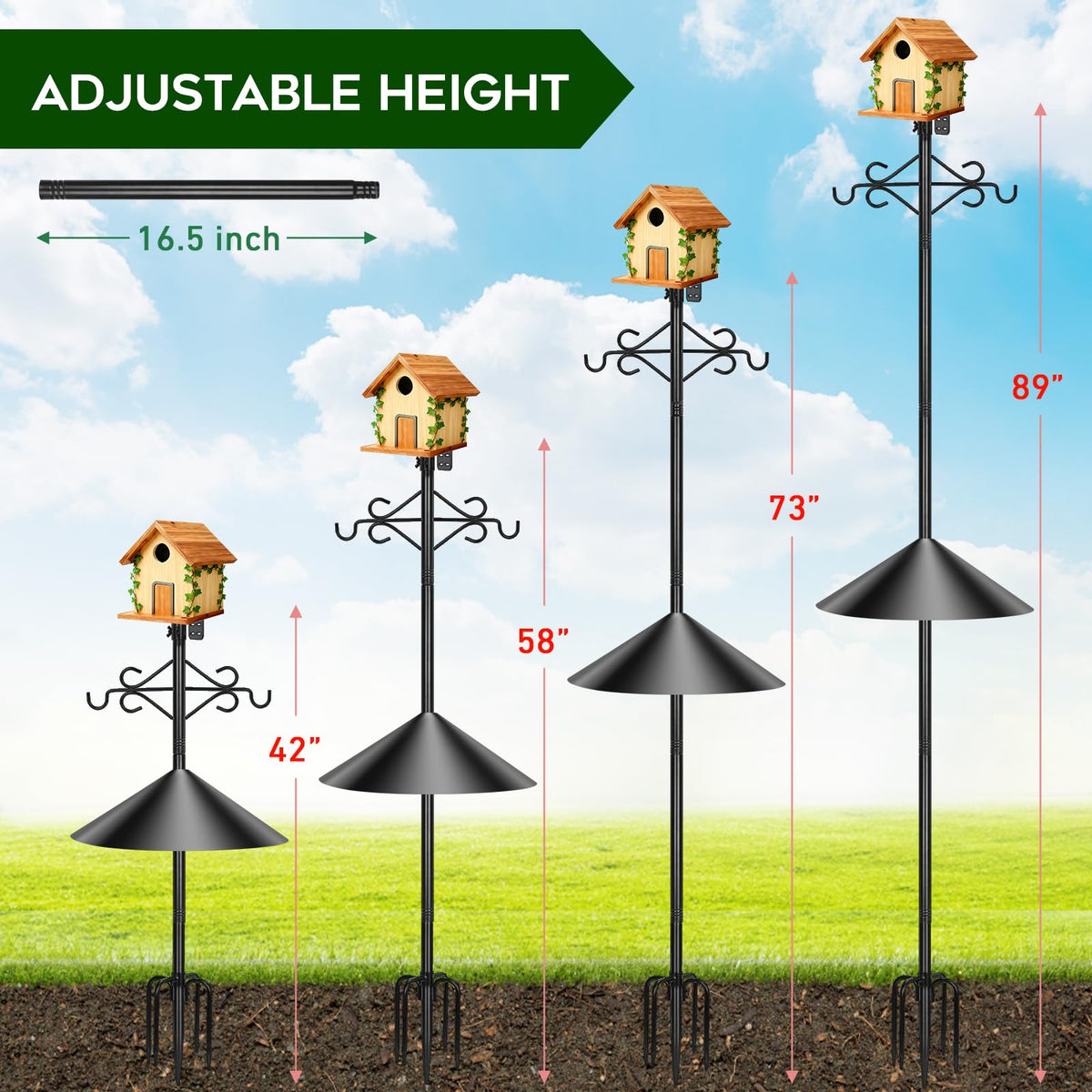 Gbekery 18-inch squirrel baffle blocks clever squirrels.