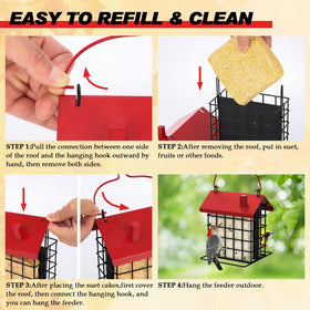 GBekery built-in squirrel-deterrent features help deter openings while hanging