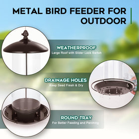 Gbekery weatherproof brown roof shields seeds from wind and rain