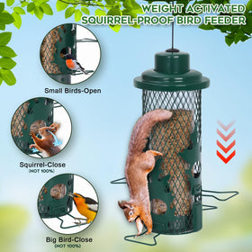 Gbekery weatherproof green feeder resists rain, rust, and sun exposure.