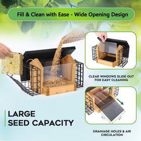 Gbekery weatherproof roof protects seed from rain and wind