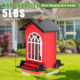 Gbekery weight-activated perches close when heavier animals approach, guarding seed.