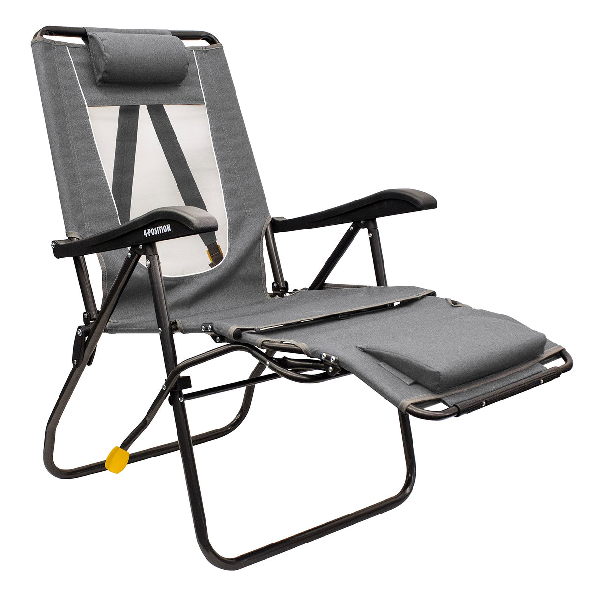 GCI Legz Up Lounger robust frame supports up to 250 pounds for outdoor lounging.